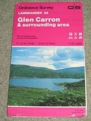OS Ordnance Survey Landranger Map Sheet 25 Glen Carron & surrounding area – 1988