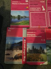 Ten OS Maps Scotland Thurso Assynt Skye Cairngorm Crieff Islay Glasgow Arran Etc