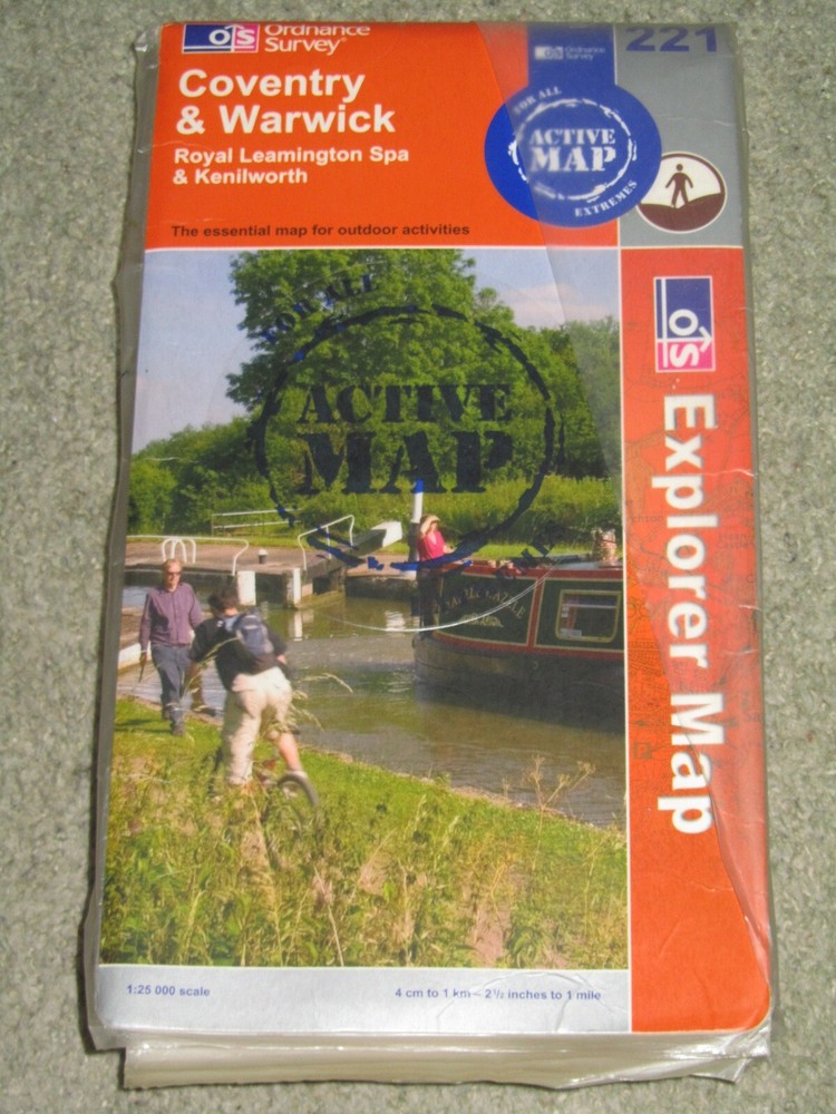 Ordnance Survey Explorer 1:25,000 Sheet 221 Coventry & Warwick ACTIVE MAP – 2006