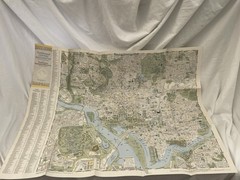 Vintage National Geographic A Pocket Map Of Central & Suburban Washington 1948
