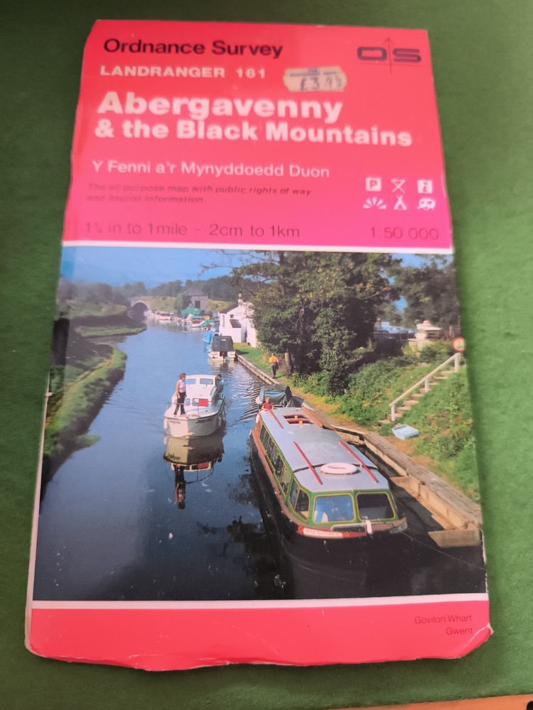 Ordnance Survey Landranger Map 161 Abergavenny & The Black Mountains OS