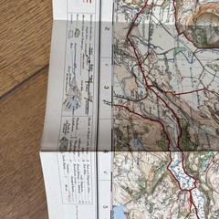 Ordnance Survey 1″ Tourist Map of Snowdon & district – 1930s on cloth