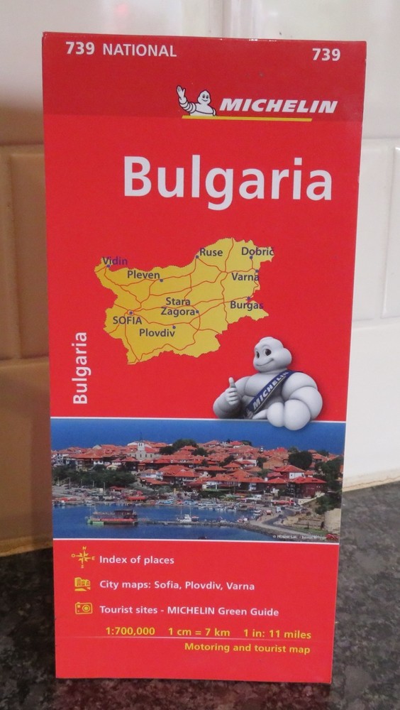 Bulgaria Michelin 739 Folded Map