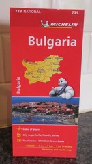 Bulgaria Michelin 739 Folded Map