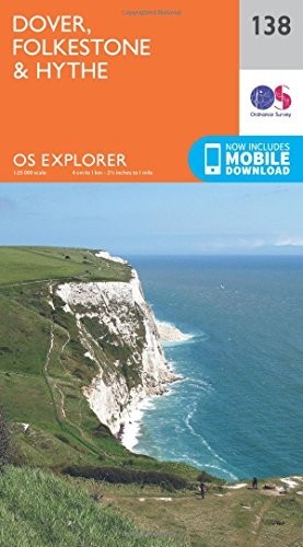 Dover, Folkestone & Hythe Map | England … by Ordnance Survey Sheet map, folded