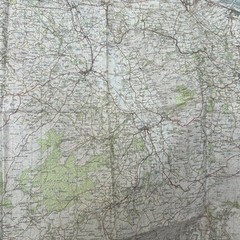Vintage Map Denbigh Wales 1961 Large Ordance Survey