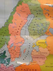 Educational map of Europe & flags of Europe wall poster, Playroom, kids bedroom