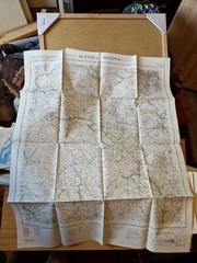 Ordnance Survey Map Of Great Britian – BUXTON AND MATLOCK – 1955 – 1/63360