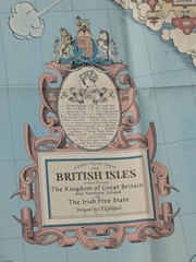 Vintage National Geographic Map The British Isles England Wales April 1949