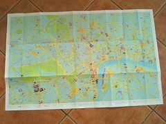 Antique Original Visitors London Map & Underground Map Geographers