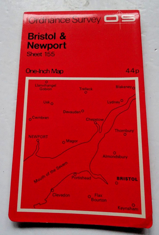 Ordnance Survey One Inch Map – Bristol & Newport – Sheet 155 – 1972