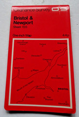 Ordnance Survey One Inch Map – Bristol & Newport – Sheet 155 – 1972