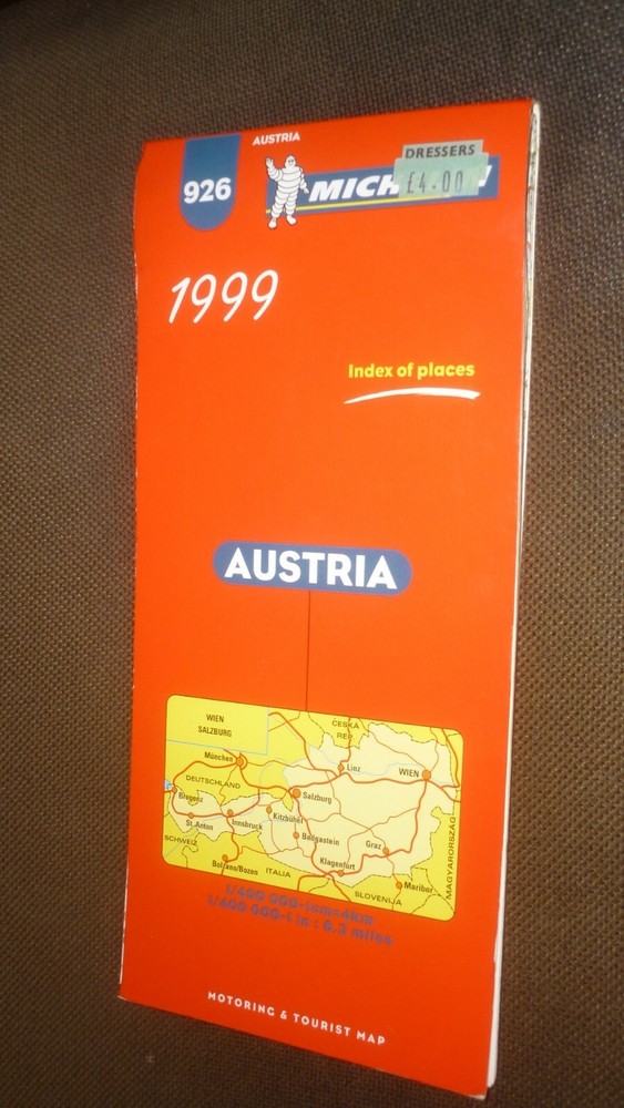 AUSTRIA MICHELIN MOTORING TRAVEL HOLIDAY MAP