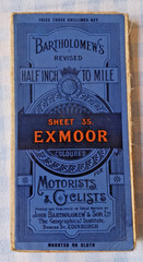 VINTAGE BARTHOLOMEW’S HALF INCH TO MILE CLOTH MAP EXMOOR SHEET 35