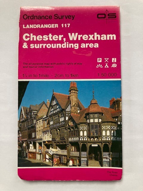 OS Ordnance Survey Landranger Map 117 Chester, Wrexham & surrounding area 1990