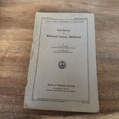 Vintage Rare 1938 McIntosh County Oklahoma Soil Survey US Dept Agriculture Map