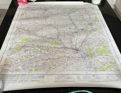 Ordnance Survey SALISBURY Wall Sheet Map NO 167 One-Inch MAP 1947 REvised ed