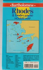 Rhodes and Dodecanese Holiday Map (Bartholomew )