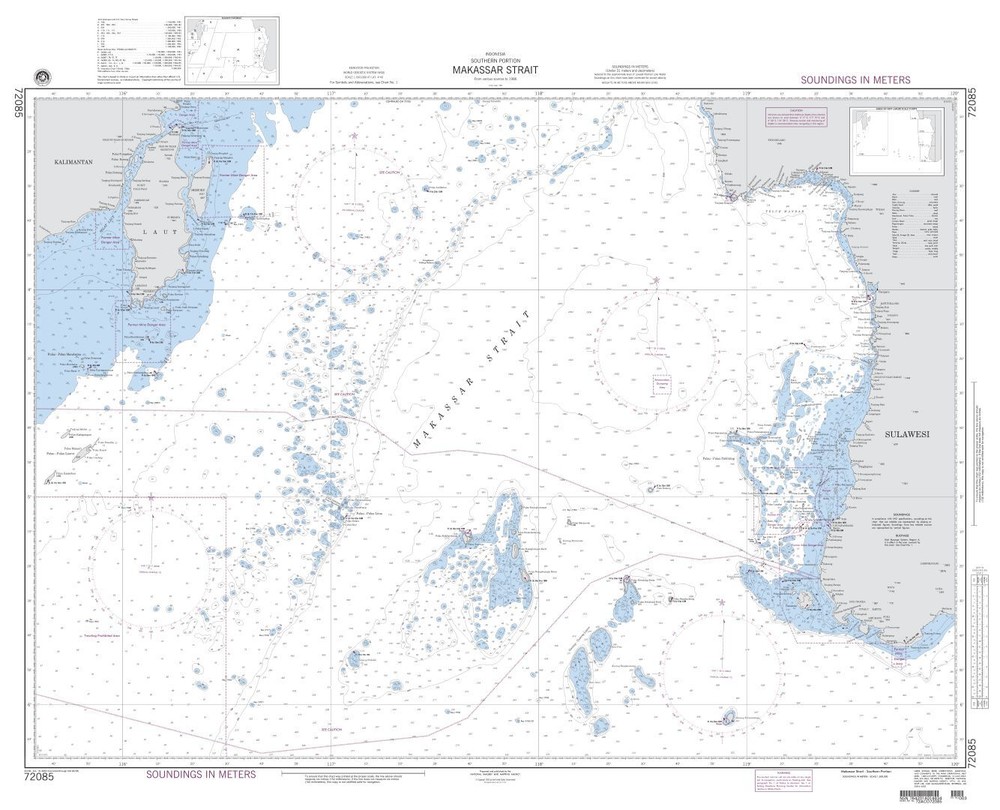 Indonesia – Makassar Strait – Southern Portion | NGA Chart 72085