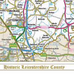 Old County Map of Leicestershire, Boundary Map of Leicestershire (pre-1974)