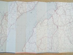 Vintage AA Motorists Road travel Map Switzerland Austria Italy Double sided