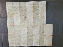 National Grid 118 Ordnance Survey One-Inch Cloth Map Shrewsbury, 1947