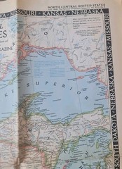 Lot of 3 National Geographic Large Folded Paper Historical Maps of the USA 1950s