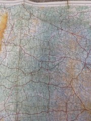 1922 Ordnance Survey Tourist cloth Map Brighton South Downs 1 in per mile