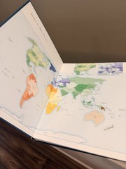 Illustrated World Atlas Hardcover 2004 Barnes Noble Color Maps Geography Book