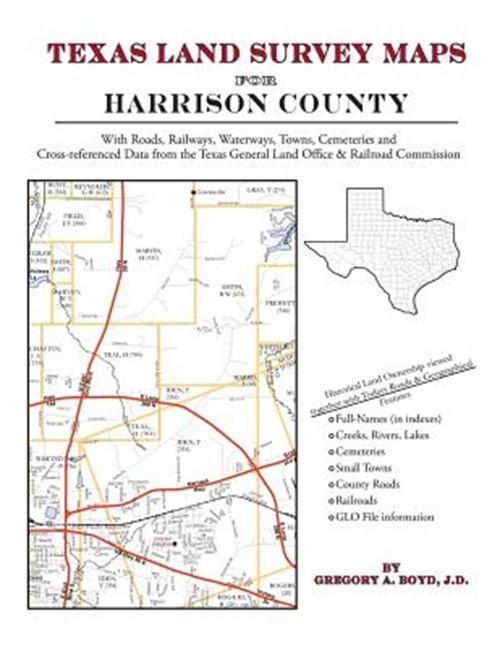 Texas Land Survey Maps for Harrison County (Paperback or Softback)