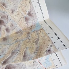 Ordinance Survey Map 1961 Ben Nevis Glen Coe Lorn fold-out Scotland Britan