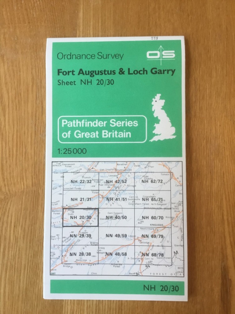 1979 Ordnance Survey Pathfinder Map NH 20/30 Fort Augustus and Loch Garry