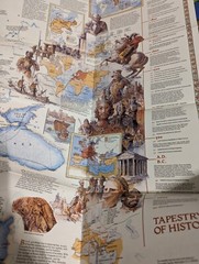 National Geographic Vintage Wall Map: History of Europe 1983, w/historical info