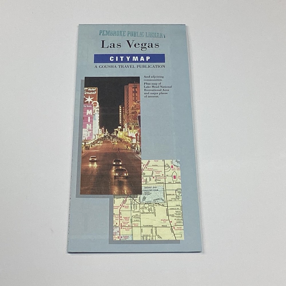H.M. Gousha Las Vegas City Map Travel Map Folded