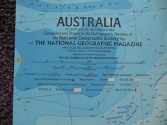 3x Vintage 1963 National Geographic sheet maps Canada Australia India-S W Asia
