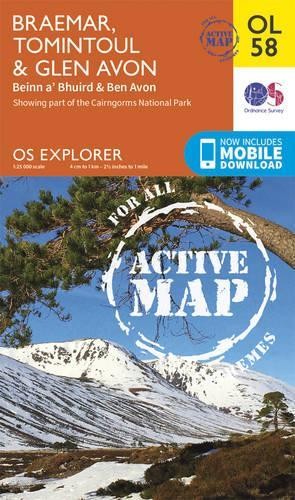 Braemar, Tomintoul & Glen Avon, Beinn a’ Bhuird & Ben Avon (Map) (UK IMPORT)