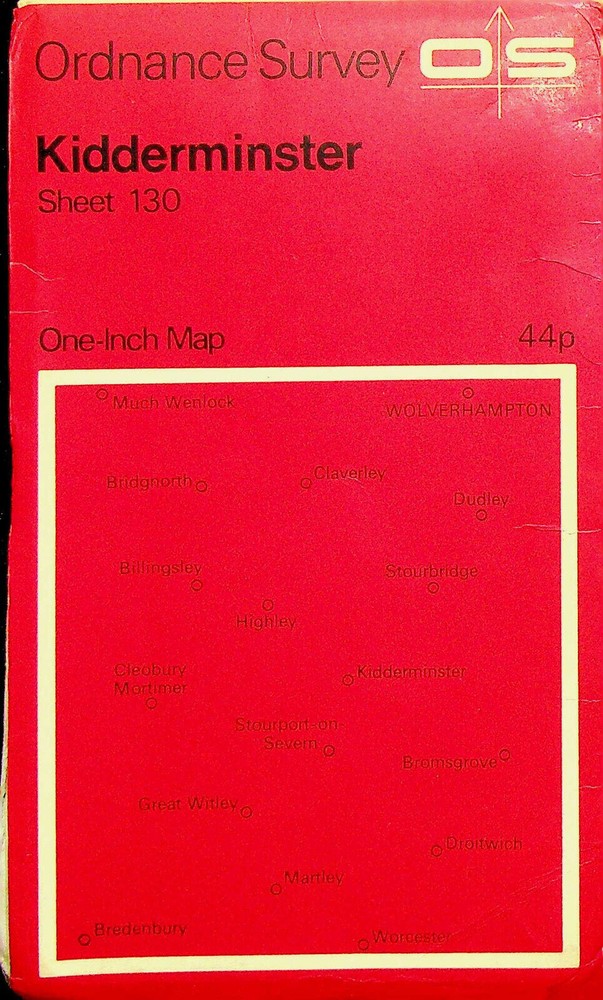 Ordnance Survey One-Inch 7th Series Map – Sheet 130 – Kidderminster