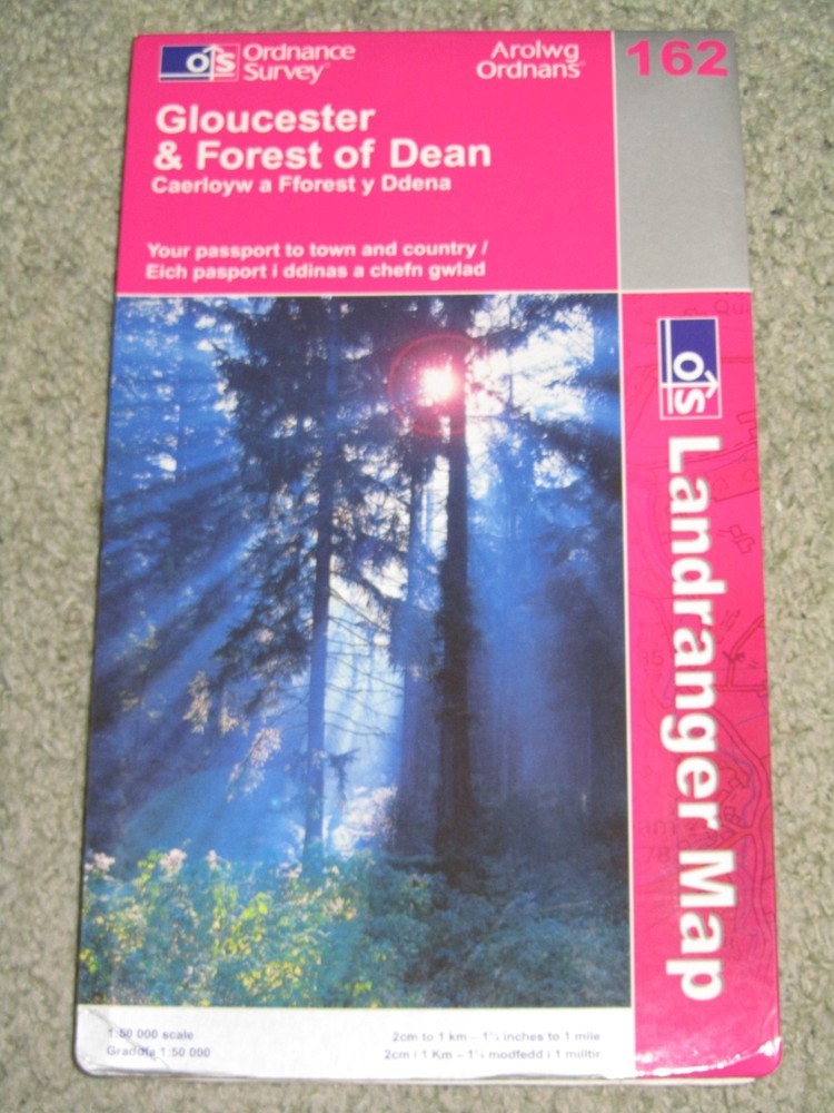 OS Ordnance Survey Landranger Map Sheet 162 Gloucester & Forest of Dean – 2002