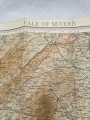 Vintage Ordnance Survey Contour Map Bartholomew’s Sheet 18 Vale Of Severn