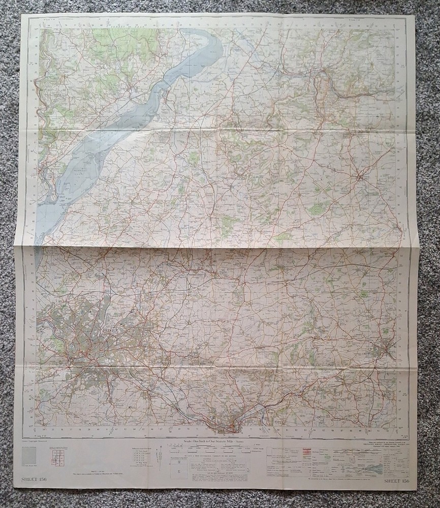 Ordnance Survey Map Of Bristol & Stroud Sheet 156