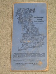 Bartholomews Revised Half Inch Map: sheet 33 S. Yorks & Humber – 1930s on cloth