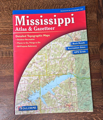 Mississippi Atlas & Gazetteer Delorme, Backroads GPS Topographic Maps 1998