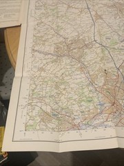 Ordnance Survey Luton & Hertford Map Sheet 166 1974 OS First Series 1:50,000