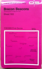 Ordnance Survey – 1:50000 1st Srs Sheet 160 – Brecon Beacons – 1974 NEAR FINE