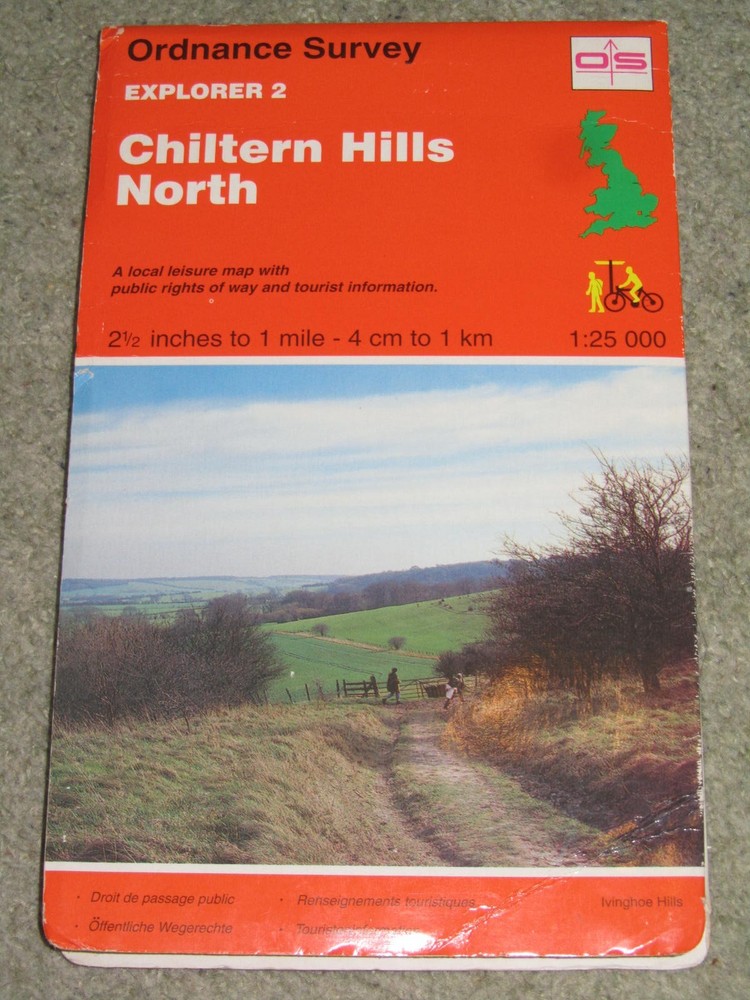 Ordnance Survey Explorer 1:25,000: Sheet 2 / 181 Chiltern Hills North – 1994 edn