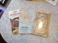 Vintage 1986 National Geographic Society Close-Up USA Travel Maps Gift Set w/Box