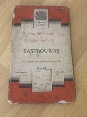 Ordnance Survey Map Eastbourne Sheet 183 One-Inch 1960 Vintage