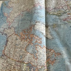 Atlas Folio 1958 Worn Condition. National Geographic
