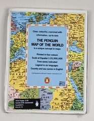 The Penguin Map of the World Folded Pull Out Map 1982 Collectible Item New Seale