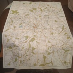 Geographia New Large Scale Plan Of Birmingham & Index To Streets. Map On Cloth